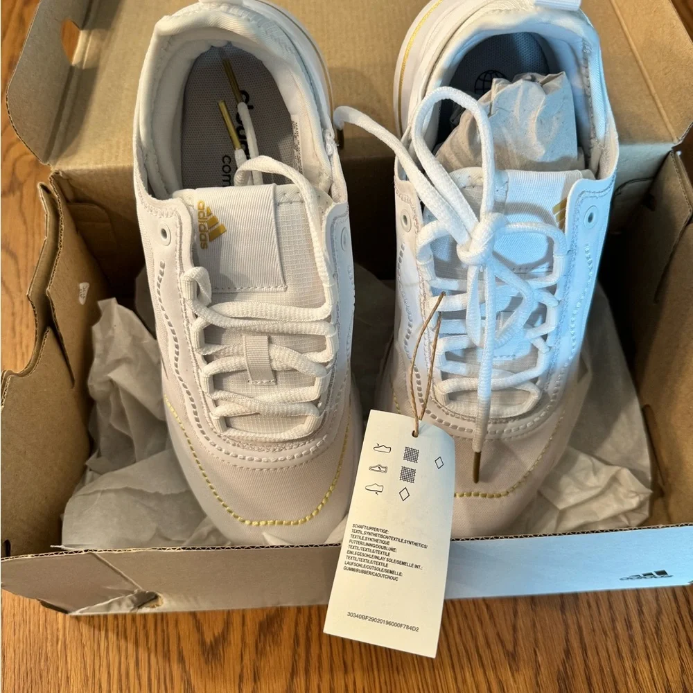 NIB Adidas Fukasa Run Shoes | Women's Size 6.5 | White | Running/Athletic - Picture 3 of 4